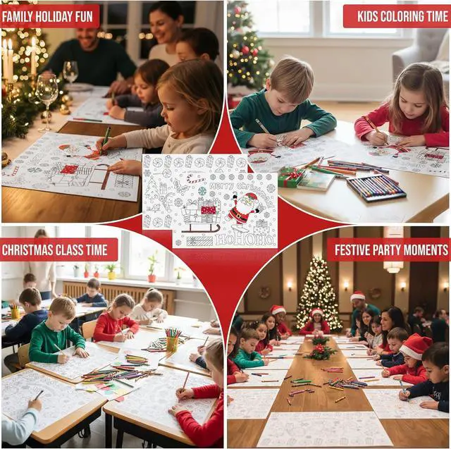 Alt view image 5 of 7 - 22-Pack Christmas Coloring Place Mats