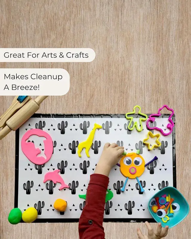 Alt view image 5 of 7 - Disposable Placemats Baby - Pack of 45 BPA Free Table Toppers for Kids and Toddlers - Extra Sticky Travel Mat for Restaurant (Cream/Sage/Blush)