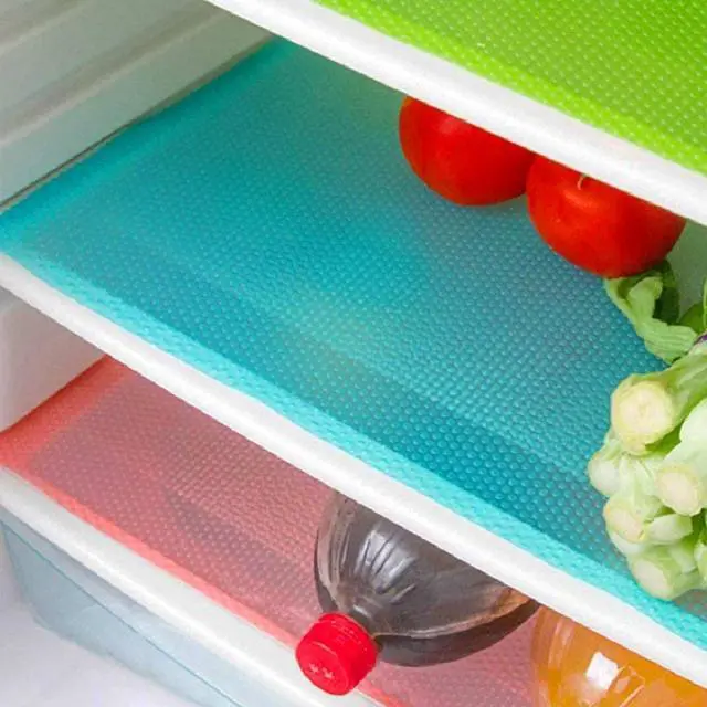 Main image of 7 PCS Shelf Mats Refrigerator Liners Washable Refrigerator Pads Fridge Mats Drawer Placemats Home Kitchen Gadgets Accessories Organization for Top Freezer(2green+2pink+3blue)