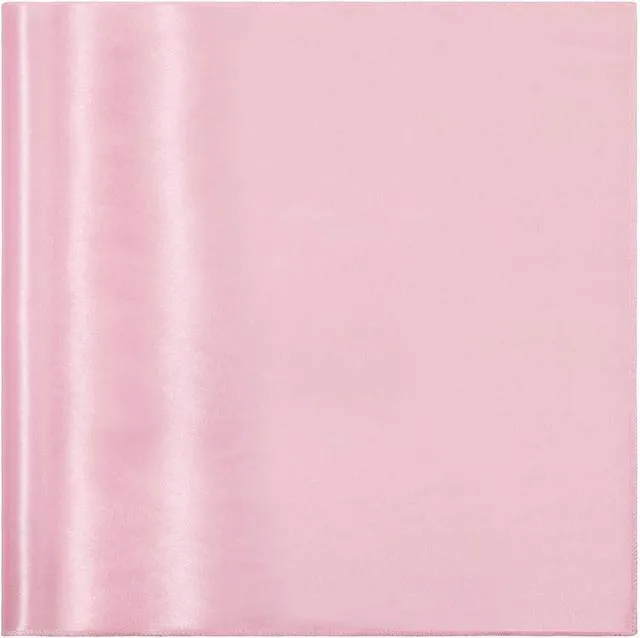 Alt view image 5 of 7 - Light Pink Silky Satin Napkins (12 Pieces, 17x17 Inches),Washable Polyester Square Table Napkins for Wedding Dinner Party Decoration