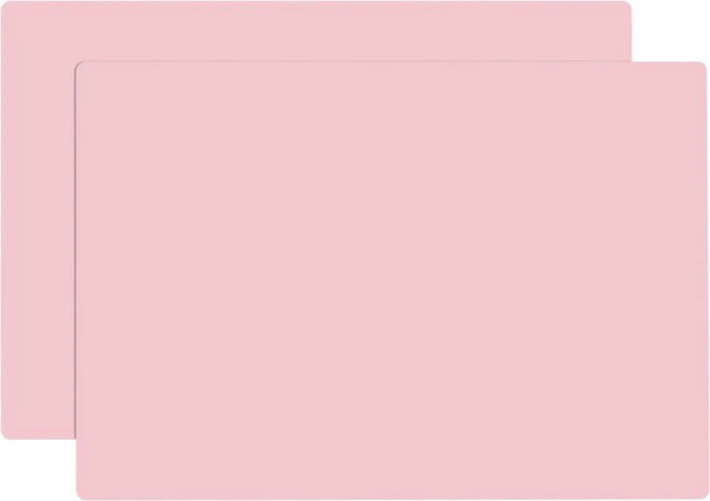 Main image of Silicone Placemats, 2Pcs 15.7"x 11.8"x 0.03" Pink Silicone Table Mat, Silicone Mats for Baking, Jewelry, Kitchen Counter