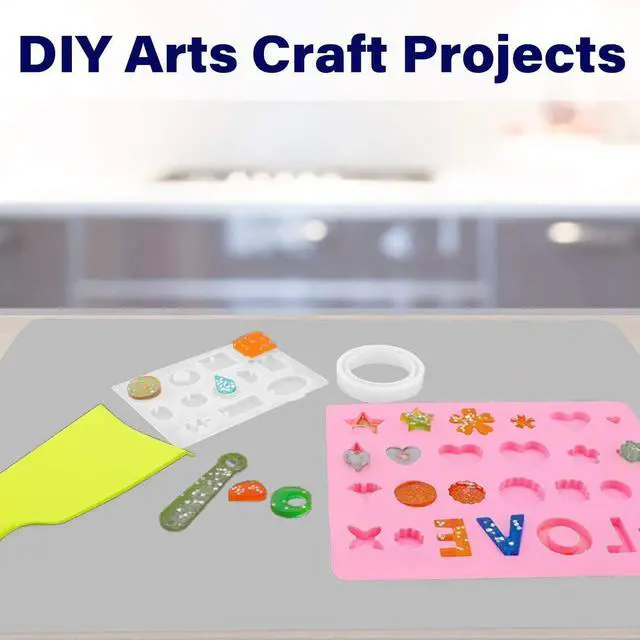 Alt view image 5 of 7 - 24 X 20inch X-Large Reusable Silicone Table Mat Child Kids Dinner Placemat Desk Countertop Waterproof Protector Heat Insulation Kitchen Pastry Rolling Dough Pad Tool (Grey)