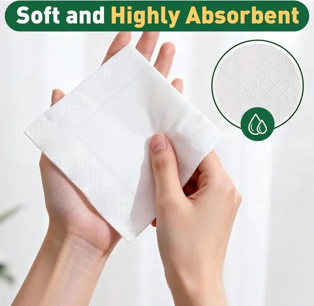 Alt view image 5 of 7 - 150 Count Disposable White Cocktail Beverage Napkins for Party Bar