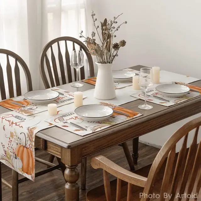 Alt view image 6 of 6 - Hello Pumpkin Fall Placemats Set of 4-12 x 18 Inch