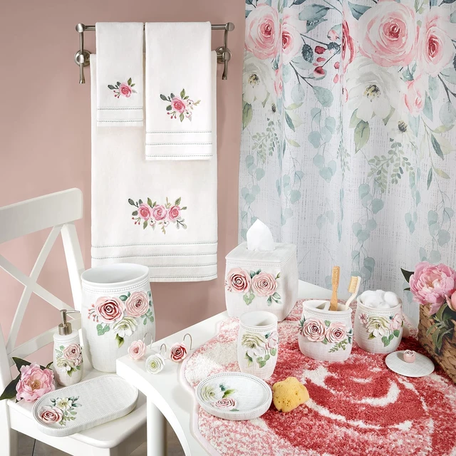Alt view image 2 of 2 - Easy Hanging, 12 Pack, Floral Shower Curtain Hooks