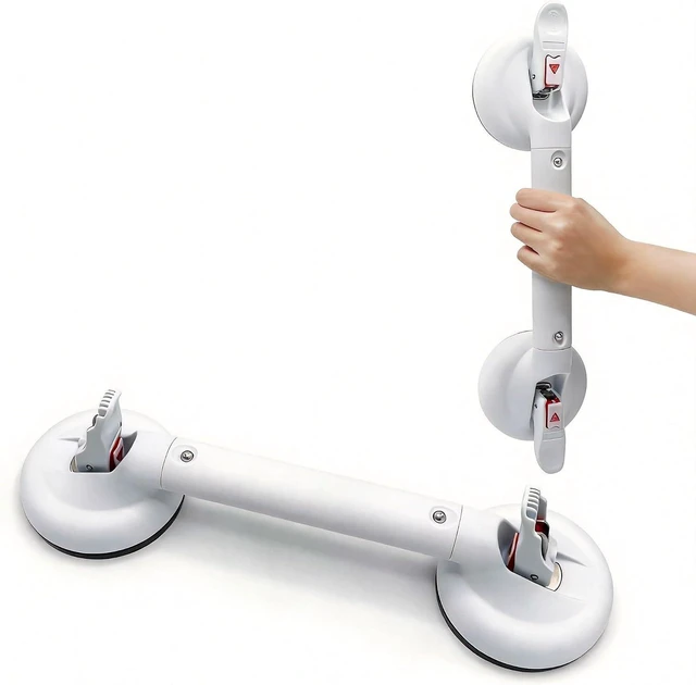 Main image of Max Load 269LBS Safety Bar for Elderly Senior Disabled Handicap 17 Inch White, Suction Grab Bar for Shower Bathtub: Upgraded Heavy Duty Non-Slip Grip Handle with Strong Suction Cup for Bathroom Wall