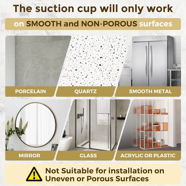 Alt view image 7 of 7 - 4 Pack), Christmas Wreath (Chrome, Loofah, Robe, Shower Suction Hooks for Hanging Towels, Tile, Mirror, Glass Door, Kitchen, No-Drill Towel Hooks for Bathrooms, Suction Cup Hooks for Shower