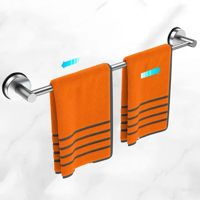 Main image of Home Decor-Silver, Apparment Essentials, Bathroom Accessories, Towel Holder for Glass Shower Door, Adjustable 17~29 Inch Towel Racks for Bathroom Wall Mounted, Large Towel Bar for Bathroom Wall