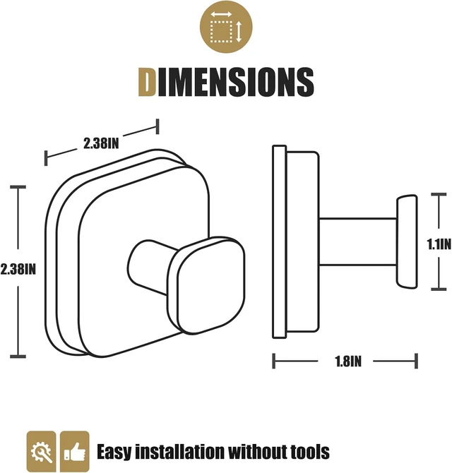 Alt view image 5 of 7 - Silver (4 Pack), Door, Tile, Glass, Waterproof Removable Towel Robe Hooks for Bathroom Wall, Heavy Duty No Drill Shower Hooks for Inside Shower, Suction Cup Hooks for Shower