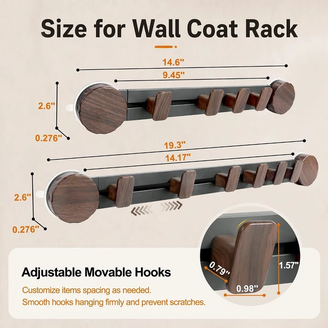 Alt view image 6 of 7 - Grey, Bathroom, Reusable Wall Mounted Rack for Entryway, No Drill Coat Hooks with 6 Adjustable Hooks, Suction Cup Wall Coat Rack