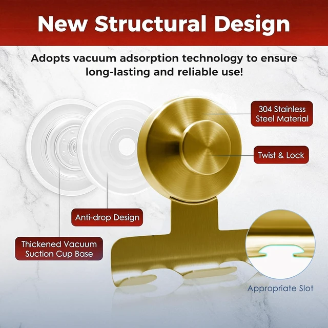 Alt view image 4 of 7 - 2026 New Drill-Free Stainless Steel Suction Cup Razor Holder for Shower