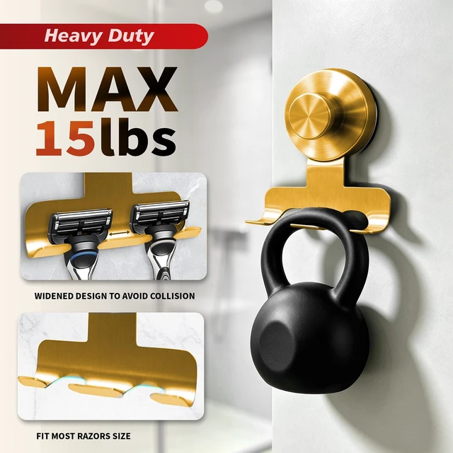 Alt view image 5 of 7 - 2026 New Drill-Free Stainless Steel Suction Cup Razor Holder for Shower