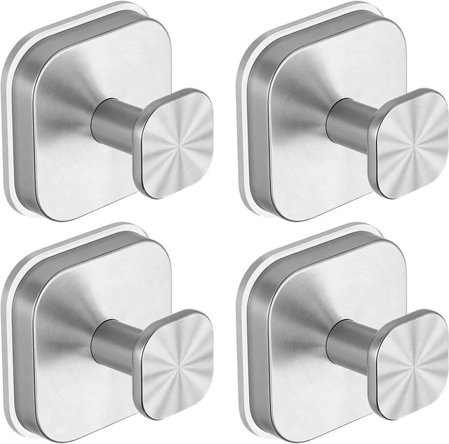Main image of NoDrill Bathroom Hooks for Towel & Loofah, Suction Cup Hooks for Shower