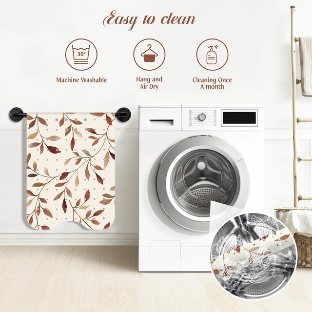 Alt view image 5 of 7 - Leaves, Brown Bath Mat for Tub Non Slip-40x16 Inch