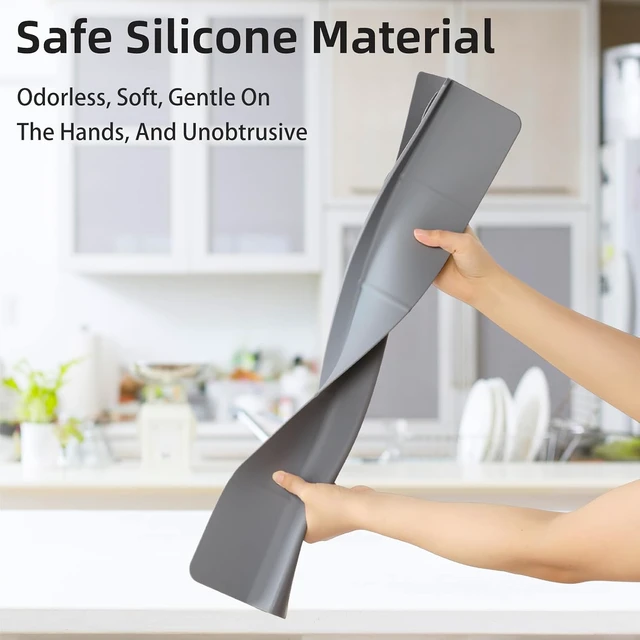 Alt view image 5 of 7 - Grey, 23" Ultra Silicone High Sink Splash Guard