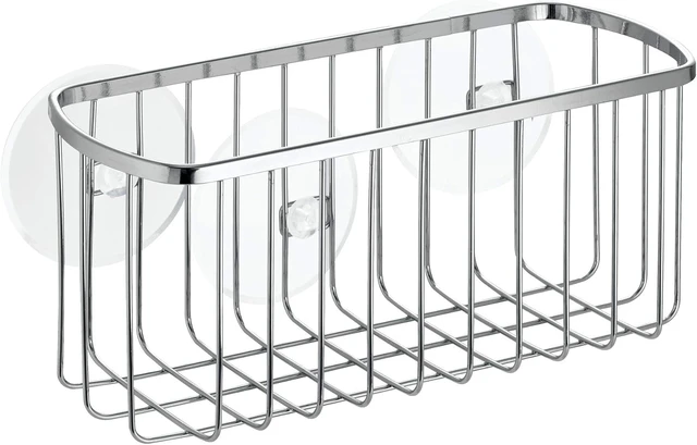 Alt view image 4 of 5 - Polished Stainless Steel, Rectangle Basket, InterDesign Suction