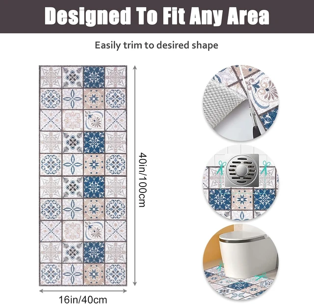Alt view image 6 of 7 - Shower Mat Non Slip Extra Long Bath Tub Mat Non Slip 16''x39'' Loofah Bathroom Shower Mat for Inside Shower Soft Textured Foot Massage Pad Bathroom Floor Mat for Wet Area No Suction Cups Quick Dry