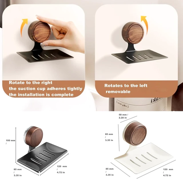 Alt view image 6 of 6 - Suction Cup Soap Holder for Shower & Bathroom, No-Drill Soap Dish