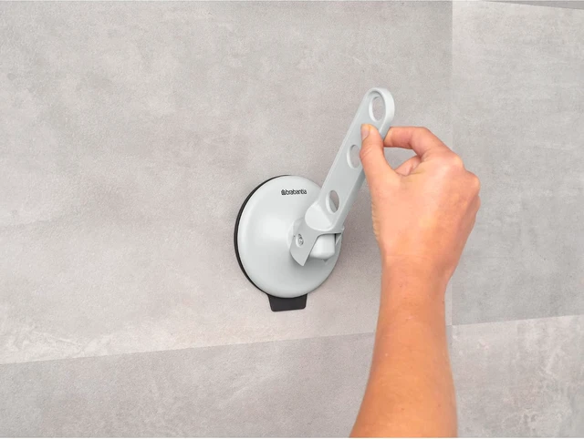 Alt view image 6 of 7 - Up to 4.4 lbs | Ideal for Bathrooms or Small Spaces, Mirrors | Compact Laundry Hanger Holds 3 Hangers, Tiles, Clothes Hook with Suction Cup Light Gray | Airer Hook for Windows