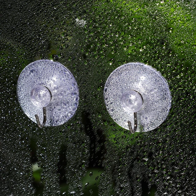Alt view image 4 of 7 - 1.2 Inch, 80 Pcs Clear Suction Cups Hooks for Wall Safe Load 3 lb