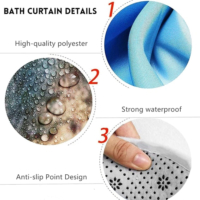 Alt view image 6 of 7 - 4pcs Gold Abstract Shower Curtain Bathroom Decor Sets with Rugs