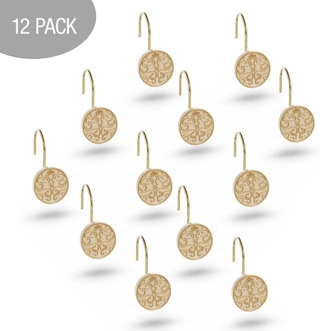 Alt view image 3 of 7 - Shannon Shower Curtain Hooks Decorative | Set of 12