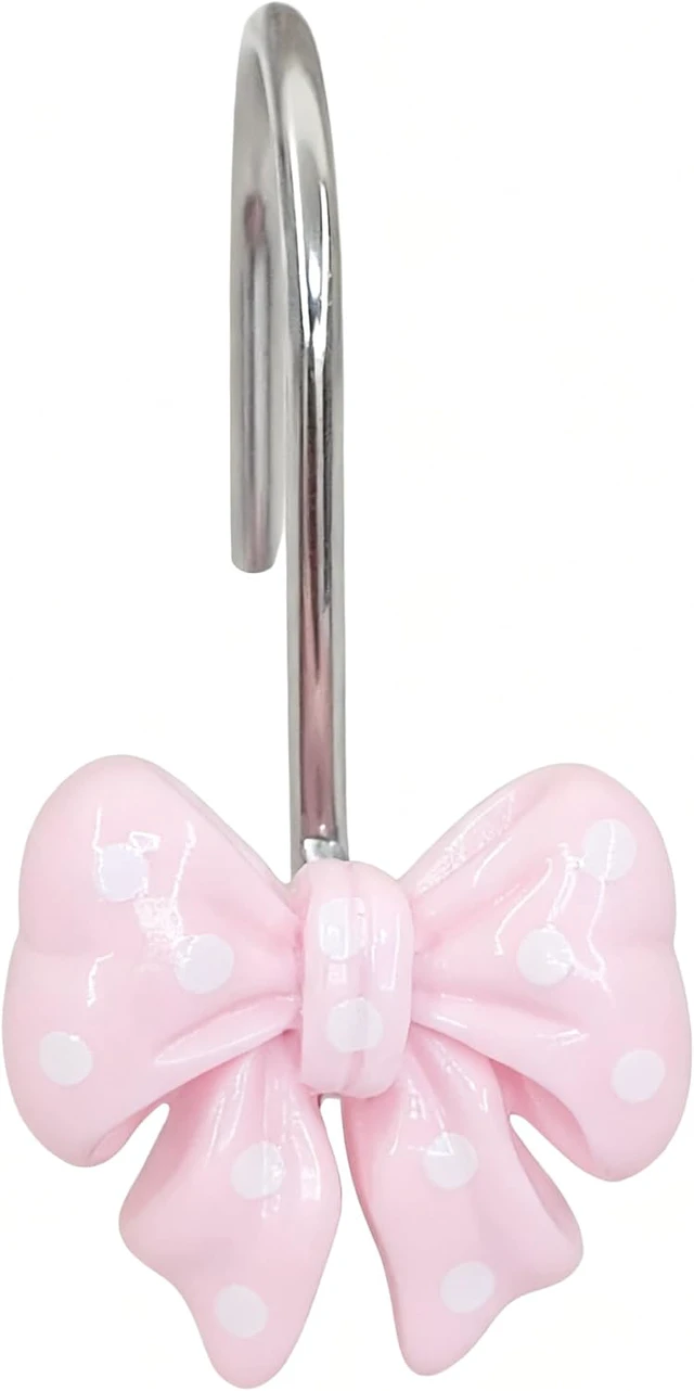 Alt view image 3 of 7 - Home Fashion Pink Shower Curtain Rings Pack of 12