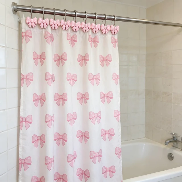 Alt view image 6 of 7 - Home Fashion Pink Shower Curtain Rings Pack of 12