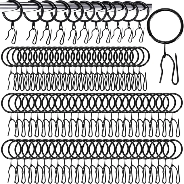 Main image of 1.18 Inch Internal Diameter, 100 Pieces Metal Drapery Curtain Rings