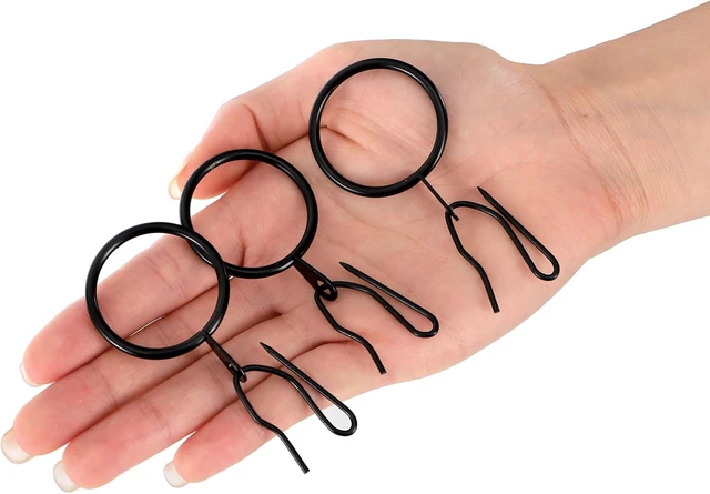 Alt view image 3 of 7 - 1.18 Inch Internal Diameter, 100 Pieces Metal Drapery Curtain Rings