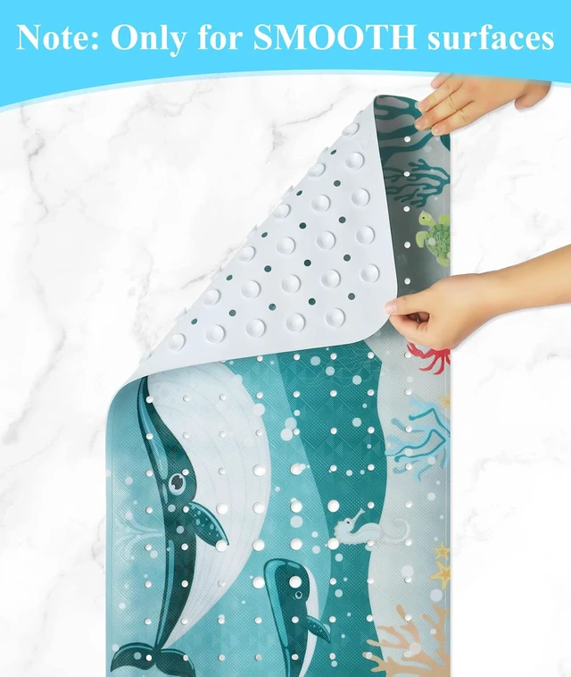 Alt view image 4 of 6 - Whales, 40" x 16", Cute Tub Mat, Bathtub Mat Non Slip