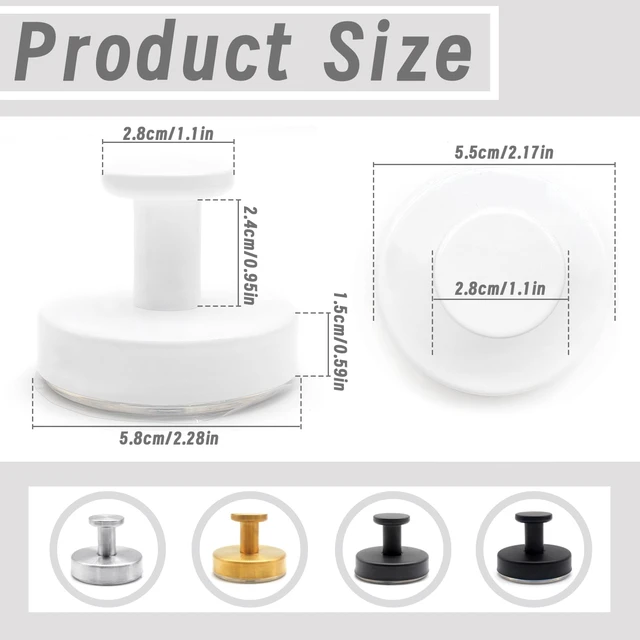 Alt view image 2 of 7 - White), Waterproof Hooks Mounting on Glass Doors Tile Mirrors(4 Pack, Loofah, Robes, Kitchen to Hang Towels, Bathroom, Suction Cup Hooks No Drill Hooks Stainless Steel Hanging Hooks for Shower