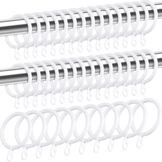 Main image of 1.18in, White, 40 Pcs 0.98/1.18/1.69" Inner Curtain Rings with Eyelets