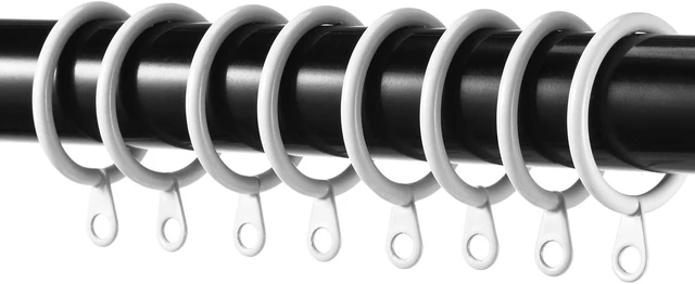 Alt view image 2 of 6 - 1.18in, White, 40 Pcs 0.98/1.18/1.69" Inner Curtain Rings with Eyelets
