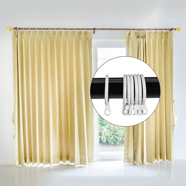 Alt view image 5 of 6 - 1.18in, White, 40 Pcs 0.98/1.18/1.69" Inner Curtain Rings with Eyelets