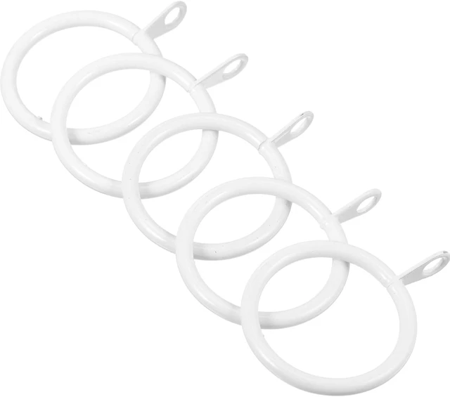 Alt view image 6 of 6 - 1.18in, White, 40 Pcs 0.98/1.18/1.69" Inner Curtain Rings with Eyelets
