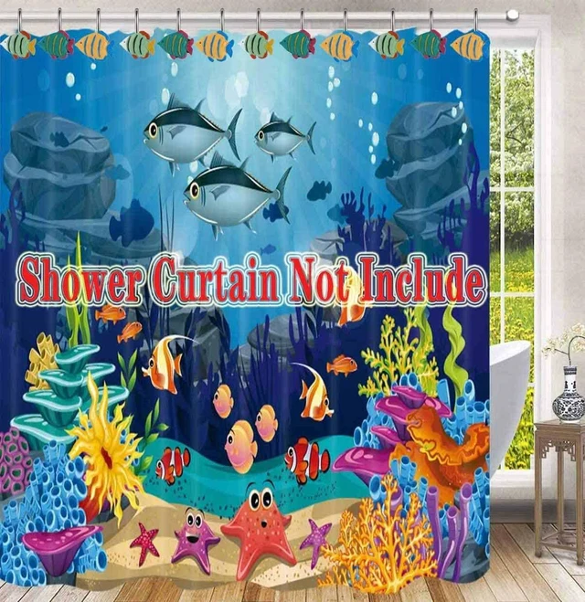 Alt view image 6 of 6 - Decorative Shower Curtain Hooks -12PCS, Fish Shower Curtain Hooks