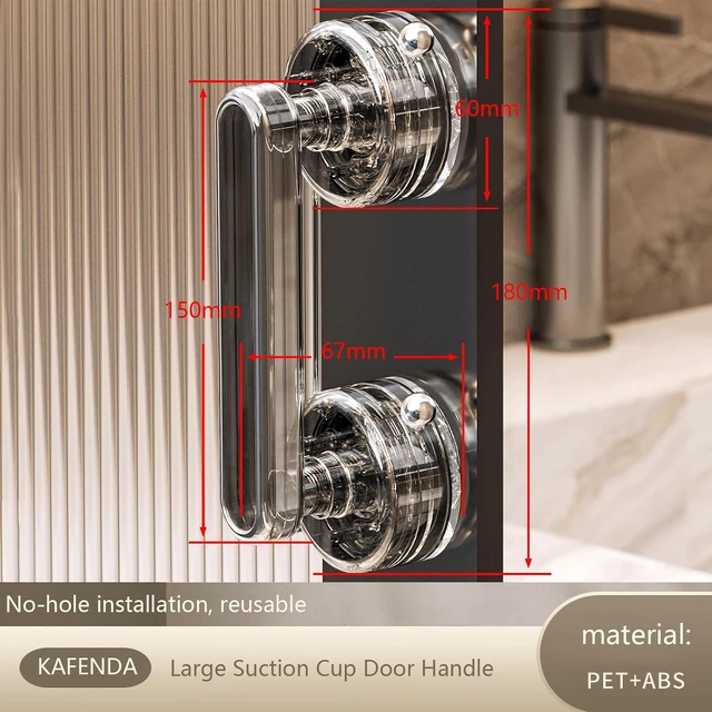Alt view image 2 of 7 - Detachable, no Need for Drilling Installation, Furniture Auxiliary Handle, Refrigerator, Cabinet, Glass Door and Window Handle, new Powerful Large Suction Cup Handle