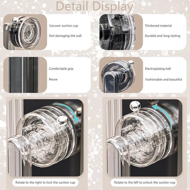 Alt view image 4 of 7 - Detachable, no Need for Drilling Installation, Furniture Auxiliary Handle, Refrigerator, Cabinet, Glass Door and Window Handle, new Powerful Large Suction Cup Handle