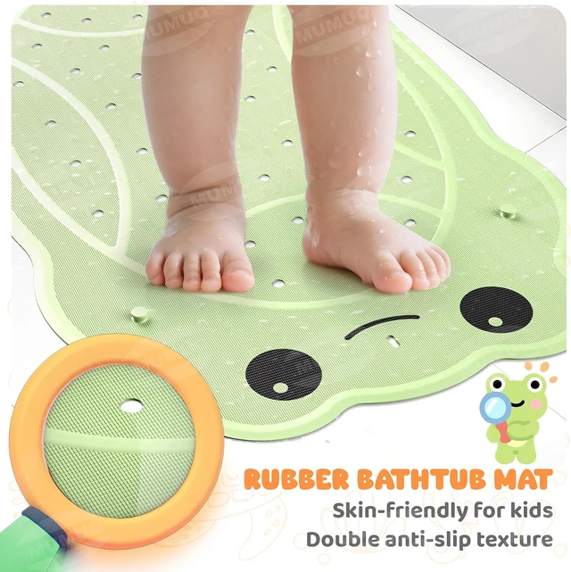 Alt view image 4 of 7 - Baby Bath Mat for Tub Non Slip 30"x18" Soft Rubber Shower Mat for Kids