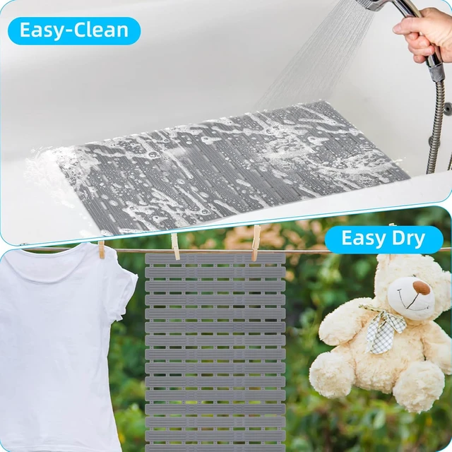 Alt view image 5 of 7 - Grey S, 26.8 x 15.7 in, Non-Slip Shower Pad, Dog Bath Mat for Tub