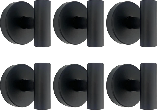 Main image of 6 Pack Matte Black Removable Suction Cup Hooks for Shower SUS304