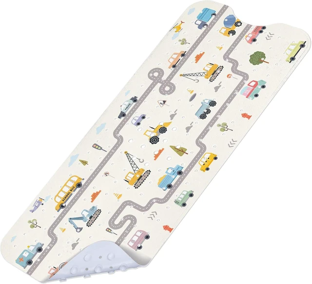 Main image of Car and Road, Baby Bath Mat for Tub Non Slip-40x16 Inch