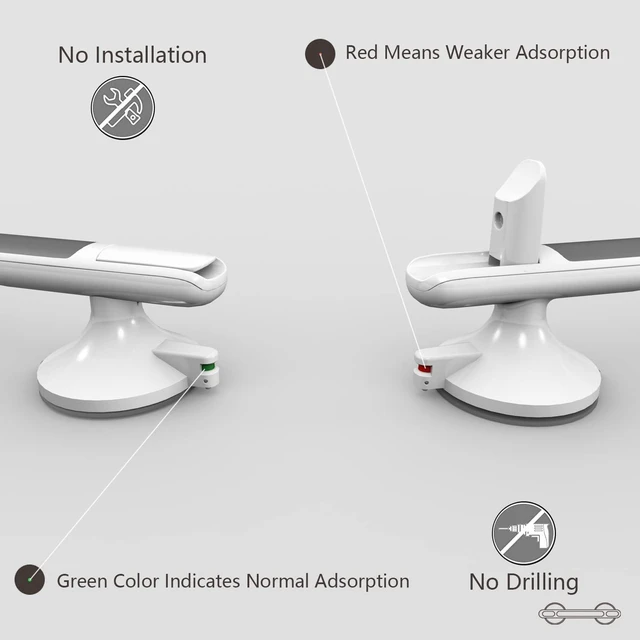 Alt view image 4 of 7 - Shower Handles for Elderly Suction