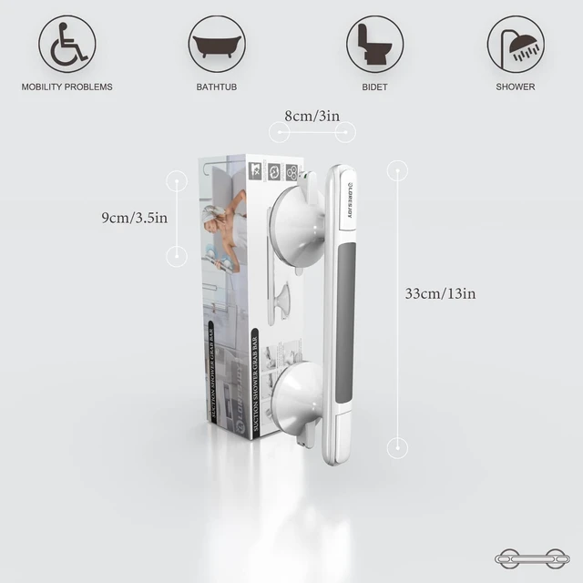 Alt view image 5 of 7 - Shower Handles for Elderly Suction