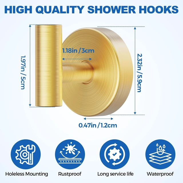 Alt view image 5 of 7 - Suction Cup Hooks for Shower & Towel Hooks for Bathroom