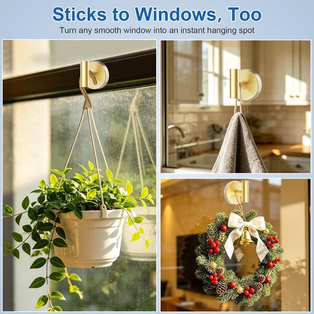 Alt view image 7 of 7 - Suction Cup Hooks for Shower & Towel Hooks for Bathroom
