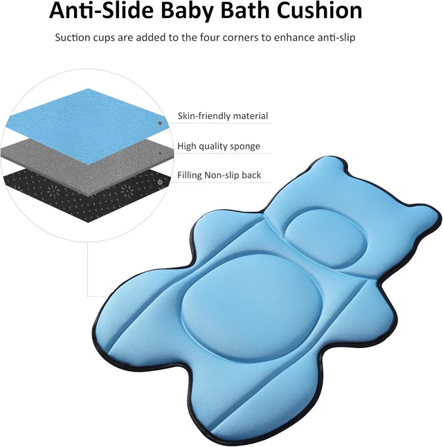 Alt view image 5 of 7 - Soft Newborn Bathtub Pad, Baby Bath Cushion Mat