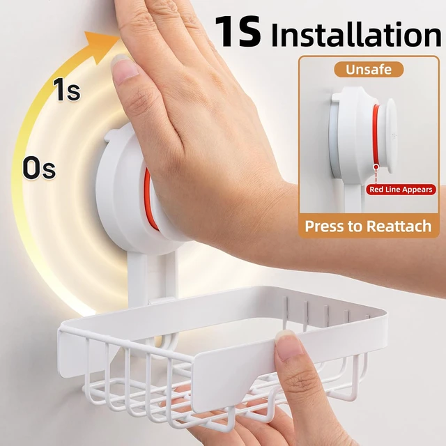 Alt view image 2 of 7 - Suction Visible Indicator, Bar Soap Holder, Soap Holder for Shower