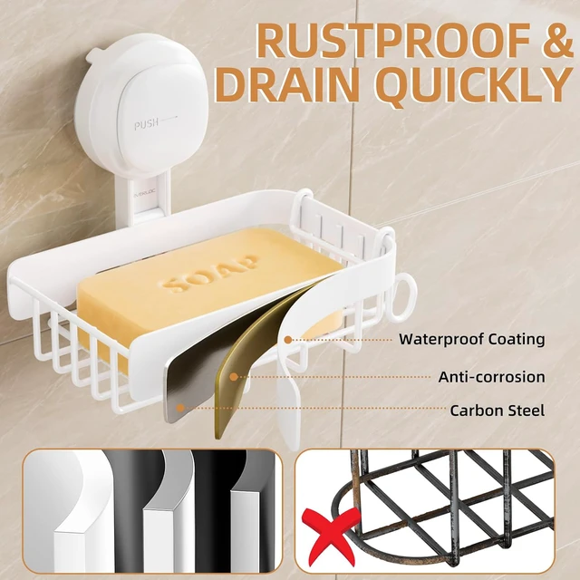 Alt view image 5 of 7 - Suction Visible Indicator, Bar Soap Holder, Soap Holder for Shower